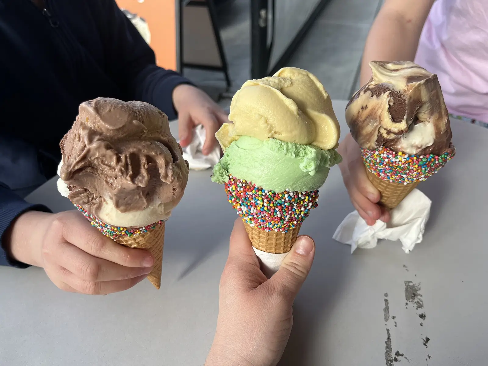 Ice cream in cones. The photo was not taken at an East Cobb shop.