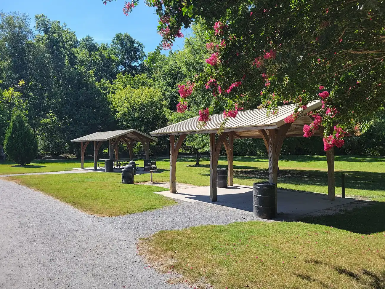 Picnic shelters at East Cobb Park on Roswell Road