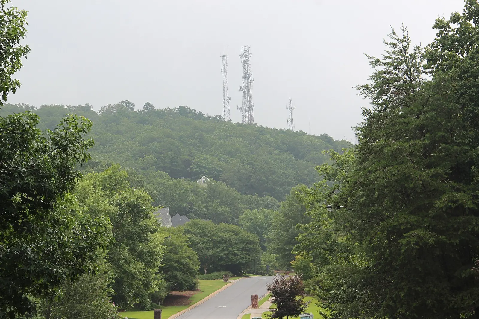 The summit of Sweat Mountain in northeast Cobb County