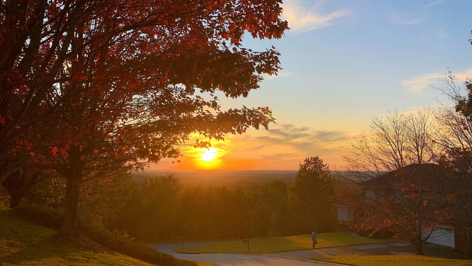 Sunset from Sweat Mountain, less than a mile from Mabry Middle School
