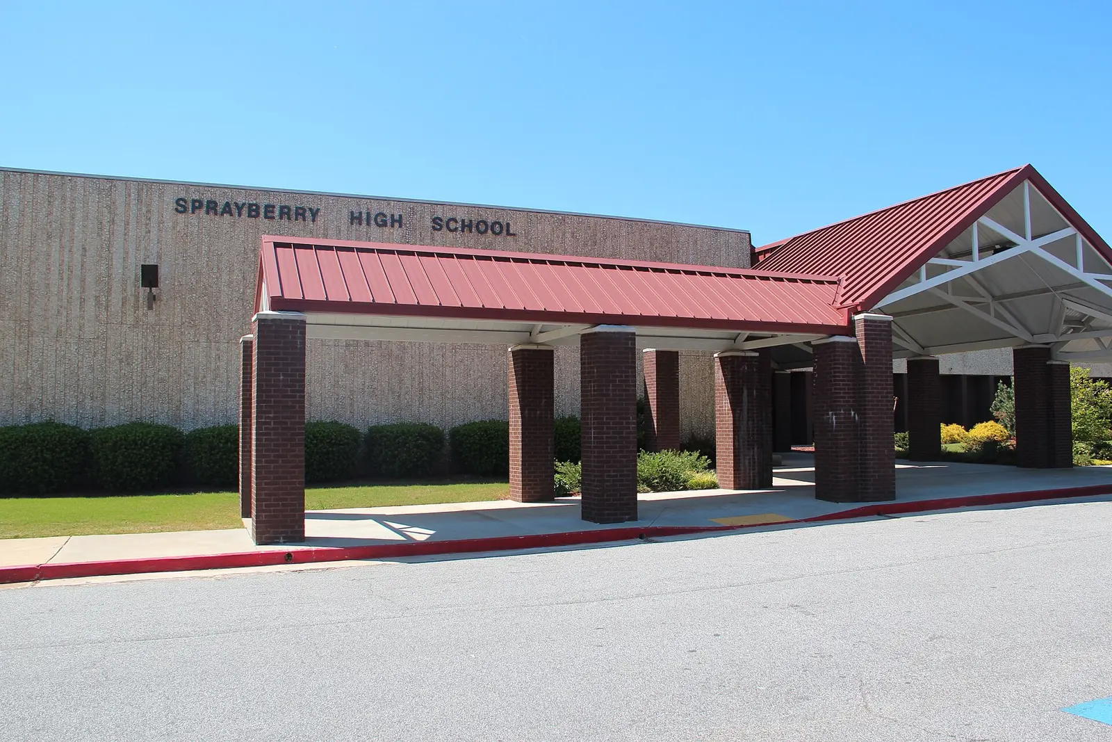 The front of Sprayberry High School in northeast Cobb County