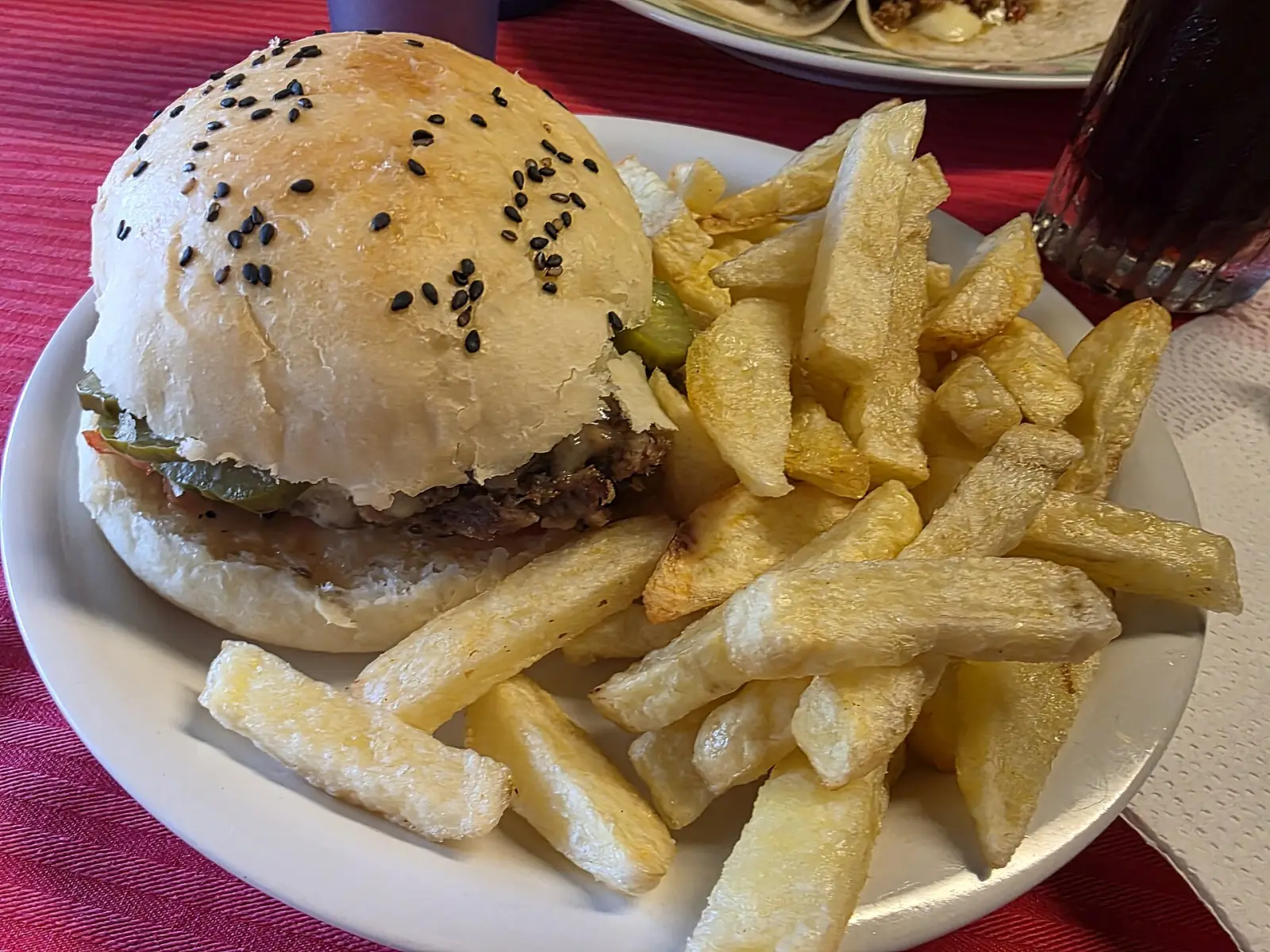 Hamburgers and french fries. The photo was not taken at an East Cobb restaurant.